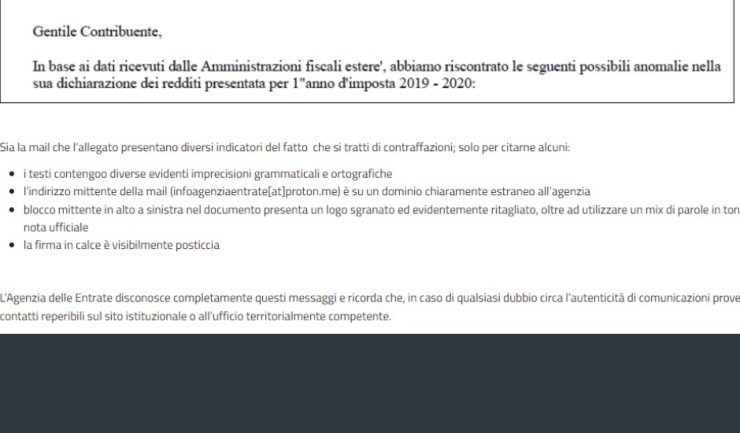 agenzia delle entrate truffa comunicaot (1)