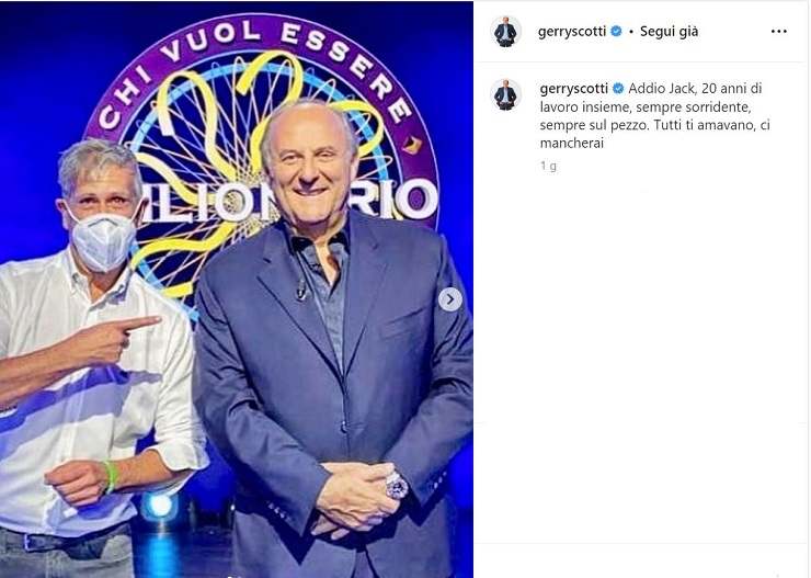 Un lutto ha colpito Gerry Scotti ed il mondo della televisione