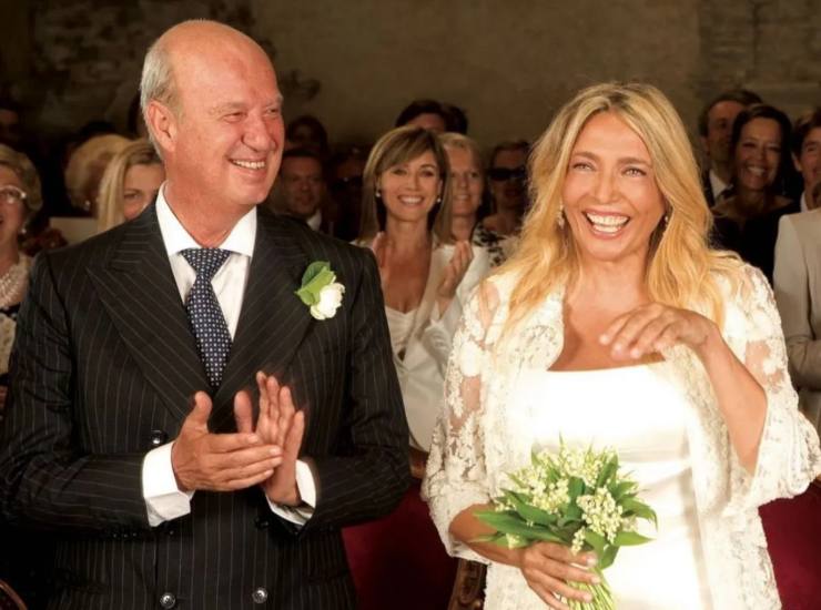 Mara Venier e Nicola Carraro in occasione del loro matrimonio 